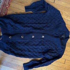 18/20- Long blue cardigan